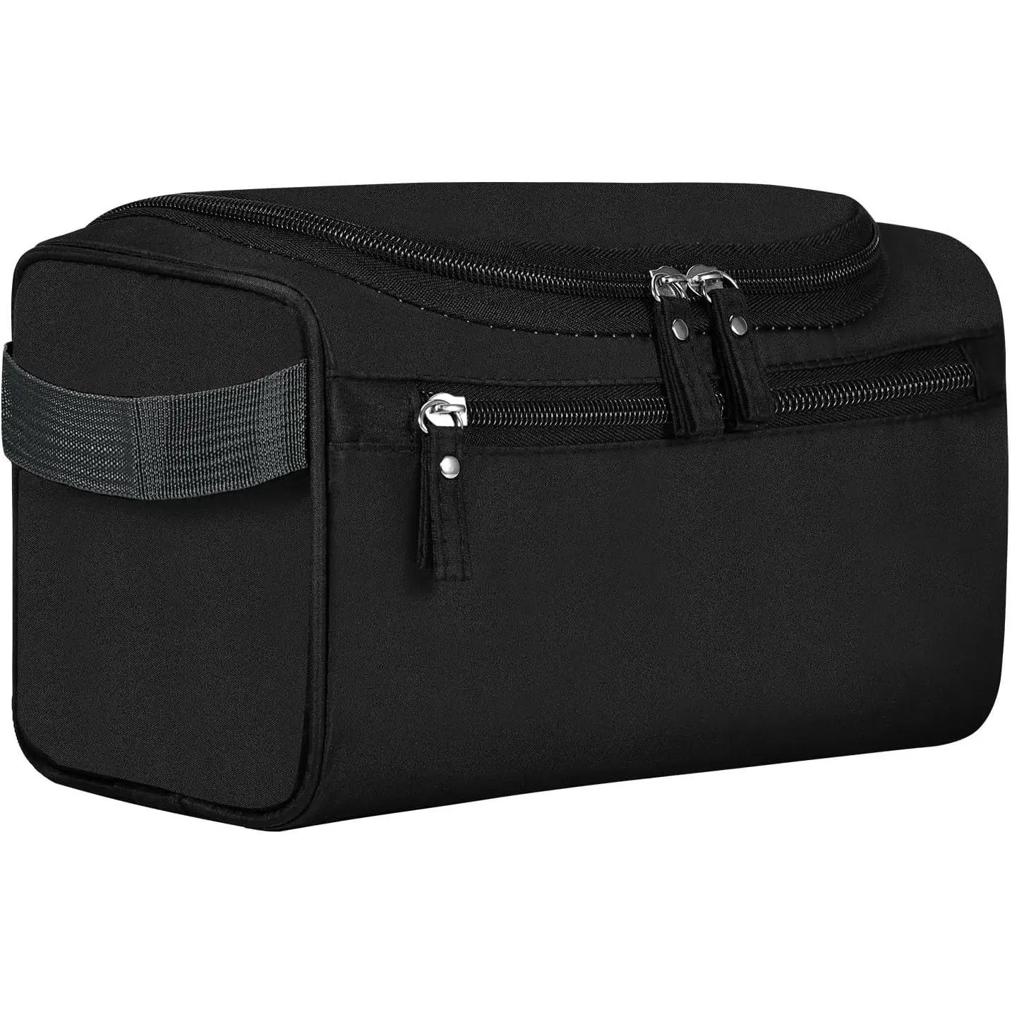 Hanging Toiletry Bag for Women and Men Traveling Makeup Large Capacity Cosmetics Portable Dopp Kit Storage Organizer Bag with Hanging Hook for Toiletries Brushes Shaving Tools (Black)