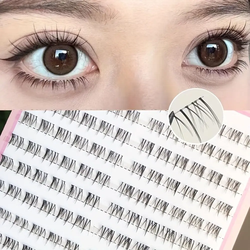 120 Pcs Natural Cluster Lower Lashes, Handmade Soft False Eyelashes, Makeup Lash Clusters, Bottom Lash Extensions, Lightweight & Comfortable Wear, Makeup