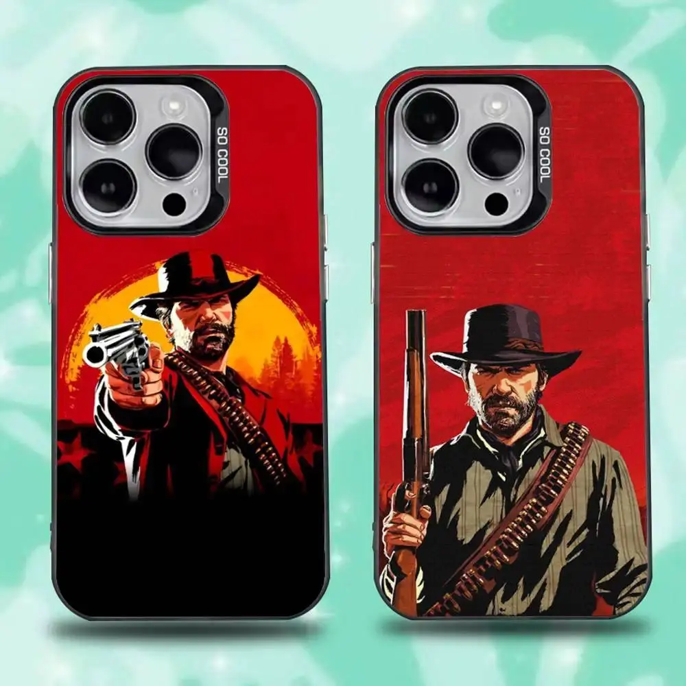 RDR 2 Arthur Morgan Game Smartphone Casing - Anti-Fall Black Matte Hard Bumper for iPhone 17,16,15,14,13,12,11,Pro,Max,Plus,Mini,XS,SE Handheld Cellphone Devices
