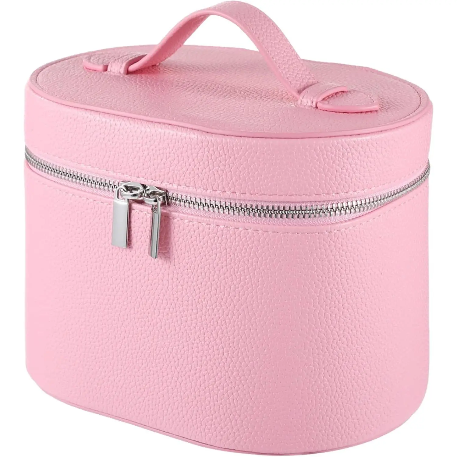 {"title":"Large Capacity Makeup Vanity Bag for Women - Waterproof PU Leather Cosmetic Organizer with Removable Liner, Chic Portable Skincare Case for Brushes and Accessories, Pink"}