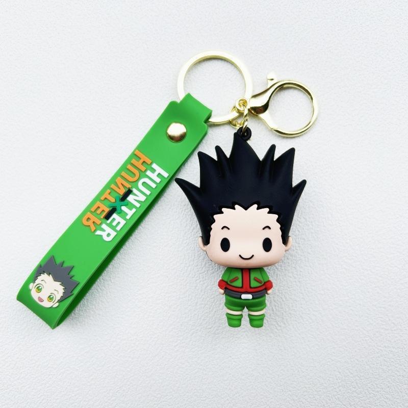 Anime Hunter x Hunter Keychain Cosplay Killua Kurapika Keyrings Resin Pendant Car Bag Key Chain Jewelry Accessories