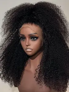 180 Density 26 Inch Long Curly Wig, T-Part Lace Front, No Glue, Soft, Breathable, Heat Resistant, Natural Hairline, Daily Wear