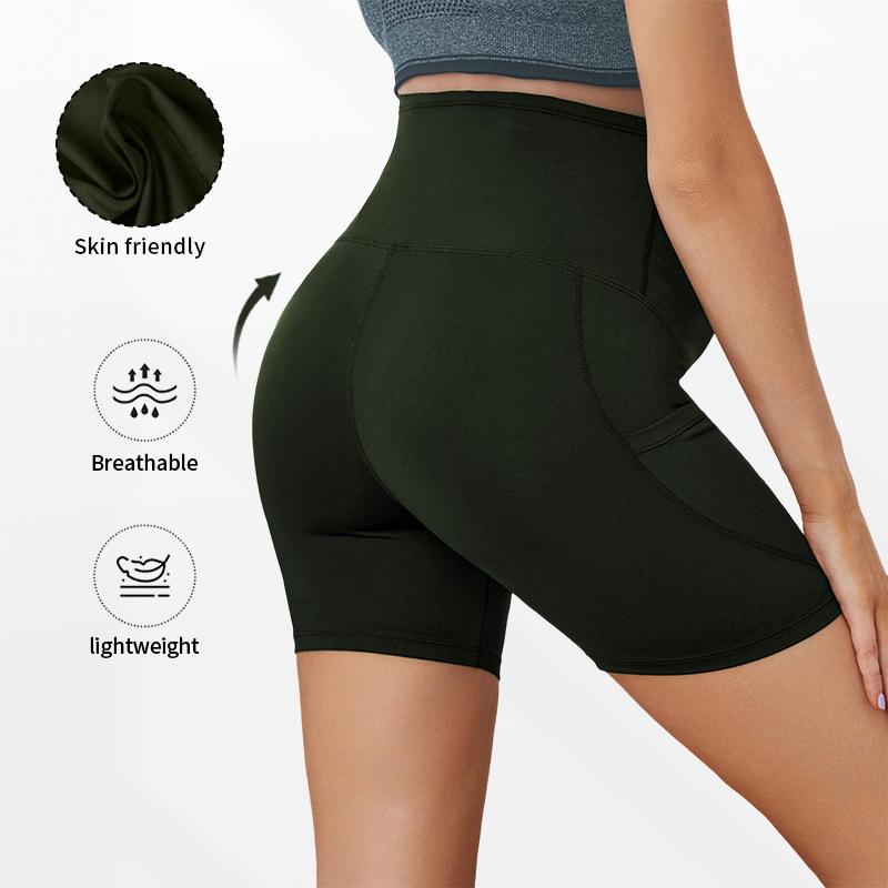 Maternity shorts, high-waisted sports leggings with belly support and butt-lifting effect, short maternity yoga pants