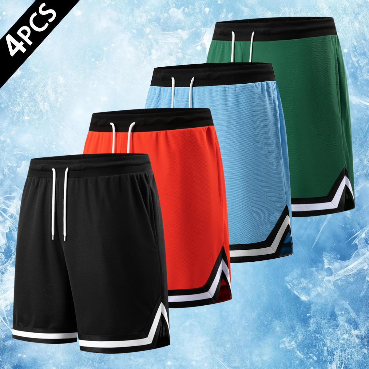 5PCS Men's Basketball Shorts 2026 Summer, Quick Dry Mesh Athletic Gym Shorts with Elastic Waist Drawstring, Breathable Lightweight Workout Running Shorts for Fitness, Hiking, Beach, Outdoor Activities, Men's Fashion Activewear Multi-Pack