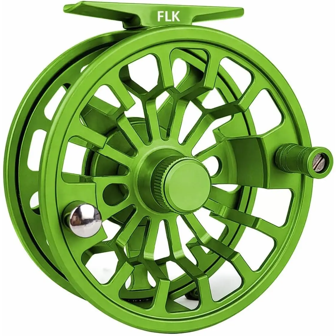 FLK CNC Large Arbor Fly Reel | Fits 3/4/5/6/7/8/9wt lines; Large arbor design; T6061  build; Composite disc drag with -way bearing