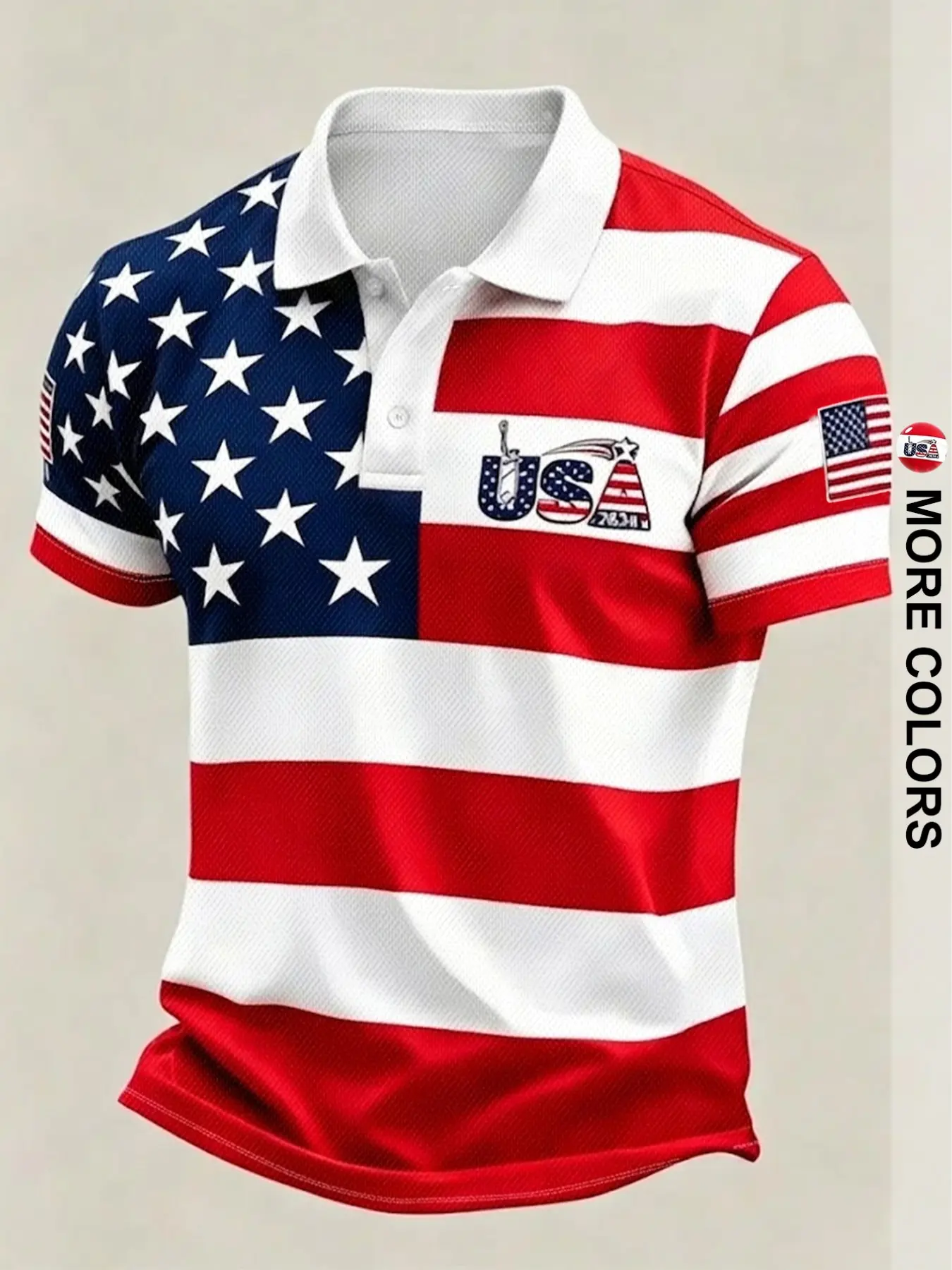 Men's Short Sleeve Polo Shirt, Blue Colorblock, Casual Summer Fashion, Comfortable Fit, Perfect for Outdoor Activities