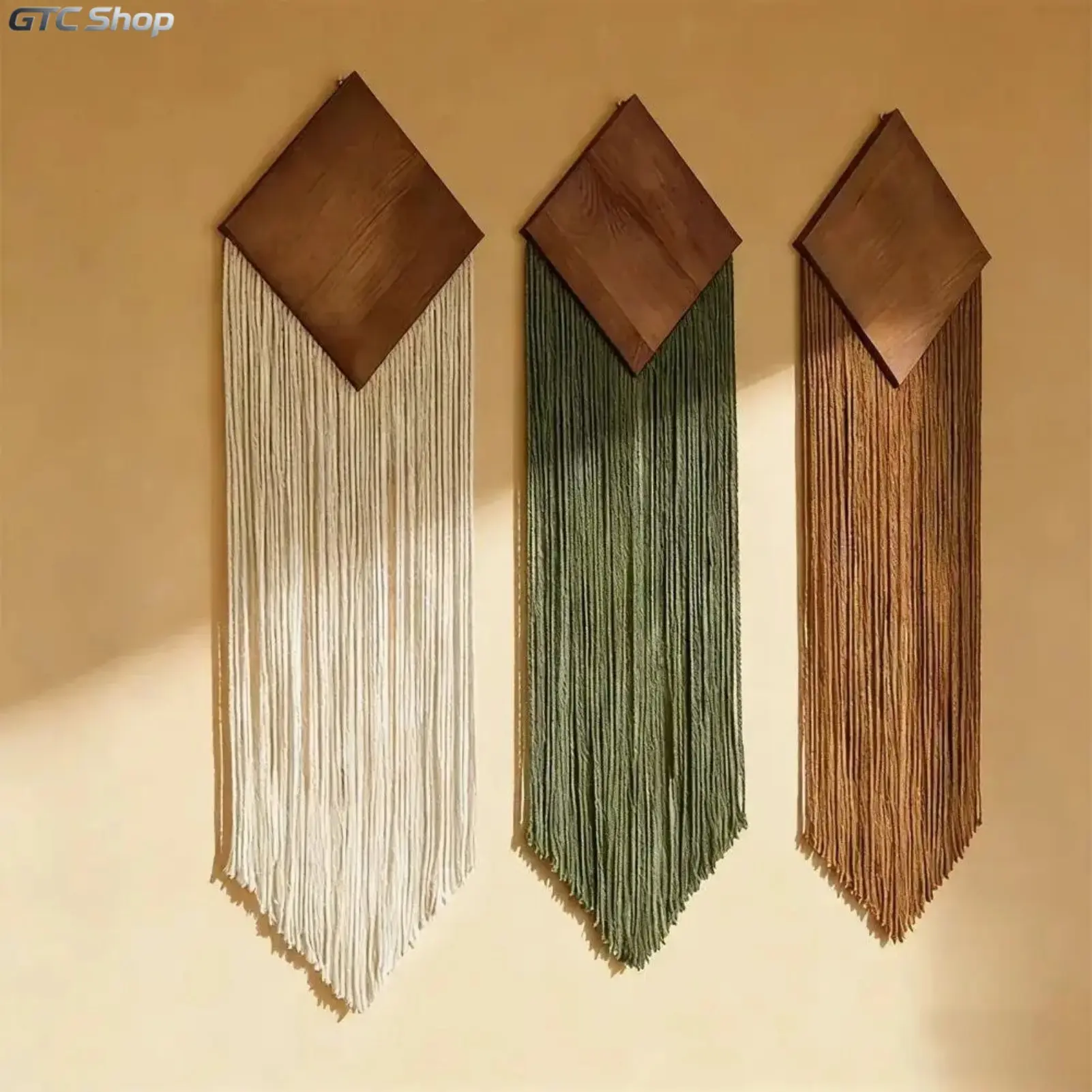 Handmade Macrame Wall Hanging Woven Tapestry, Dip Dyed Boho Large Fiber Wall Art, Modern Rustic Decor for Bedroom, Living Room, Headboard & Fireplace Mantel, Thoughtful Home Gift