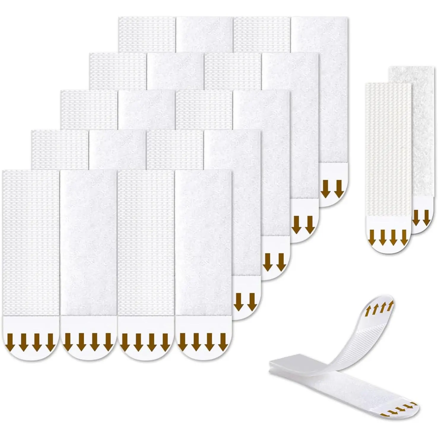 Bovinde Picture Hangers Strips Heavy Duty, 20-Pairs-40 Strips,(0.63x1.57in) | Picture  Hardware, Hooks for Walls No , Decor Tape Without Nails Refill Adhesive Poster Frame Mounting
