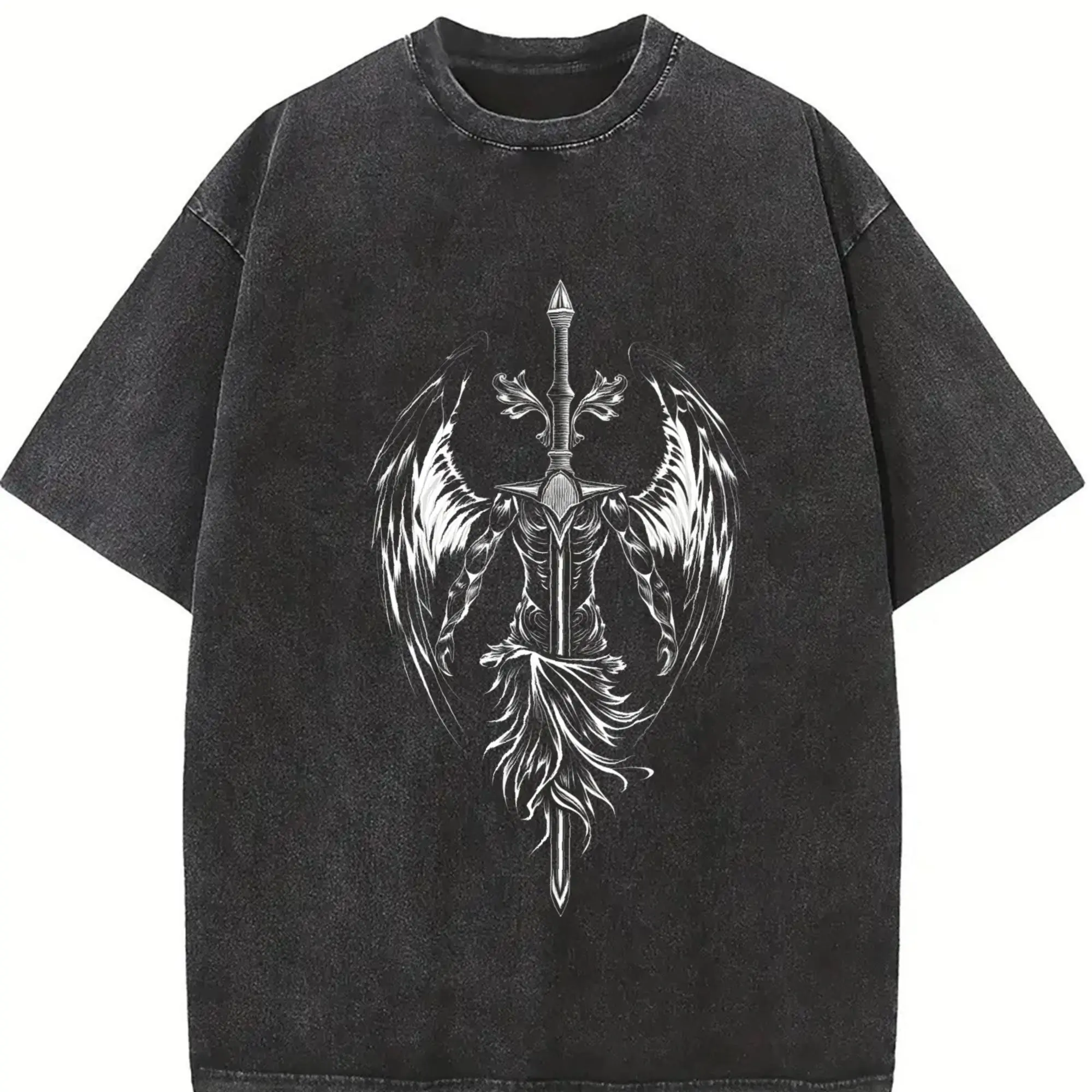 valentine shirts Saint Michael The Archangel x Flaming Sword T-Shirt Washed Christian Shirt, Aesthetic Clothes ,Scales of Justice , Jesus Tees, Christian Merch, Archangel Michael Tees ,Outfit Church