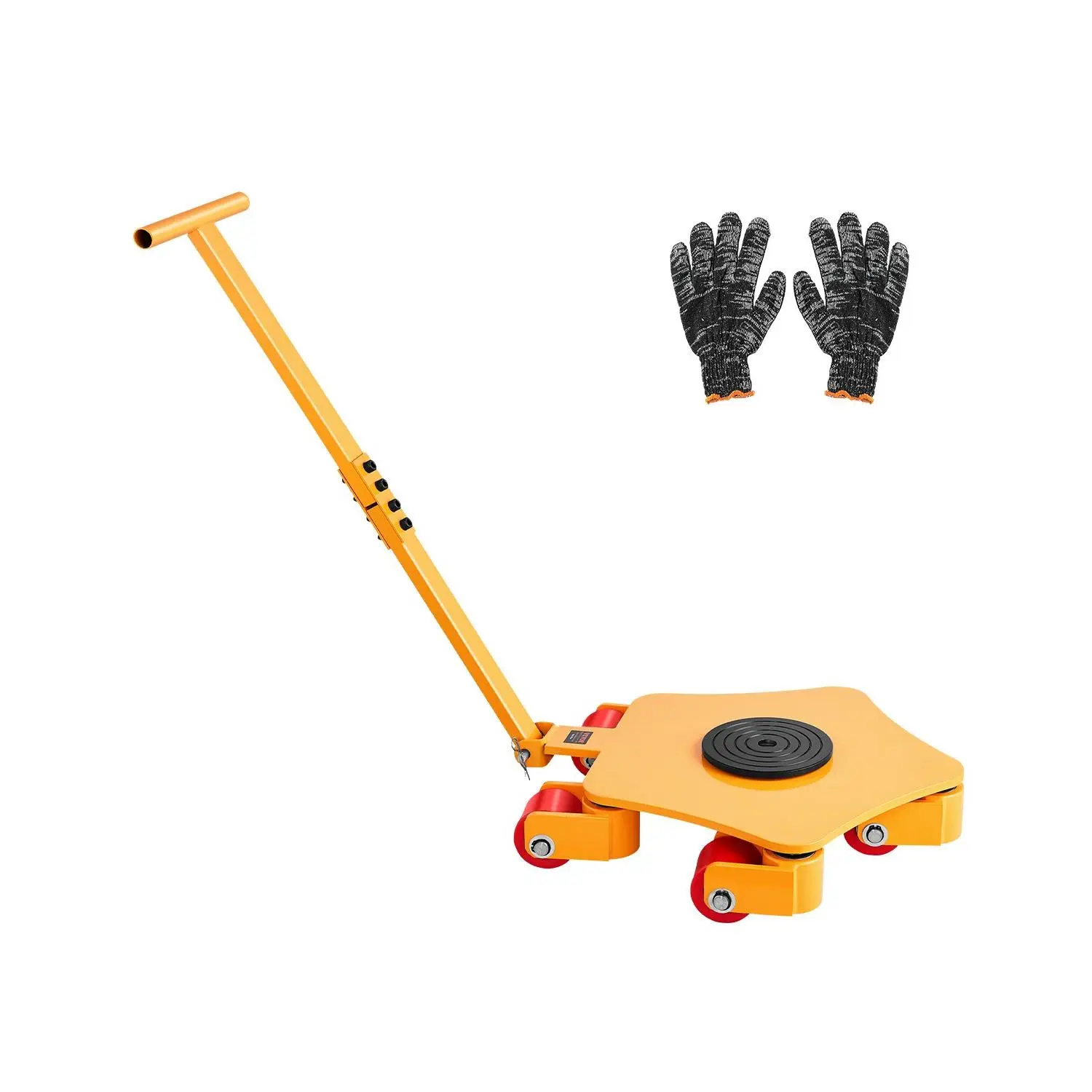【DealsForYouDays】VEVOR Machine Skate, 8800 lbs Machinery Moving Skate, Machinery Mover Skate with 360 Rotation Cap and PU Swivel Rollers, Heavy Duty Industrial Machinery Mover with Handle for Warehouse, Workshop