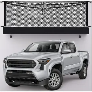 3-Layer Cargo Net for  F150 / F250 / F350 / F450 2015-2026, Zipper Bag Truck Bed Net for Groceries, Heavy Duty Oxford Cargo Organizer Storage Nets with Carabiners