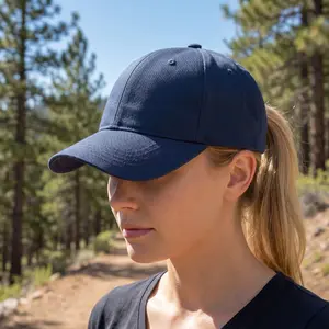 Unisex Premium Cotton Dad Hat - Minimalist Unstructured Soft Crown Baseball Cap, Blank Adjustable Curved Brim Sun Hat for Men & Women, Ponytail Friendly Everyday Wear