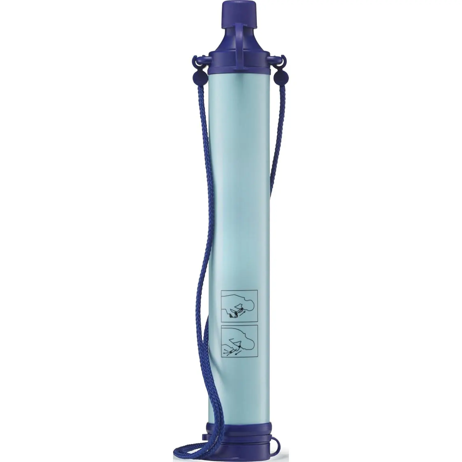 Personal Water Filter for Hiking, Travel and Emergency, Blue, 1PK |   Water Filter for Hiking, Camping, Travel, and Emergency Preparedness, Removes Bacteria & Parasites
