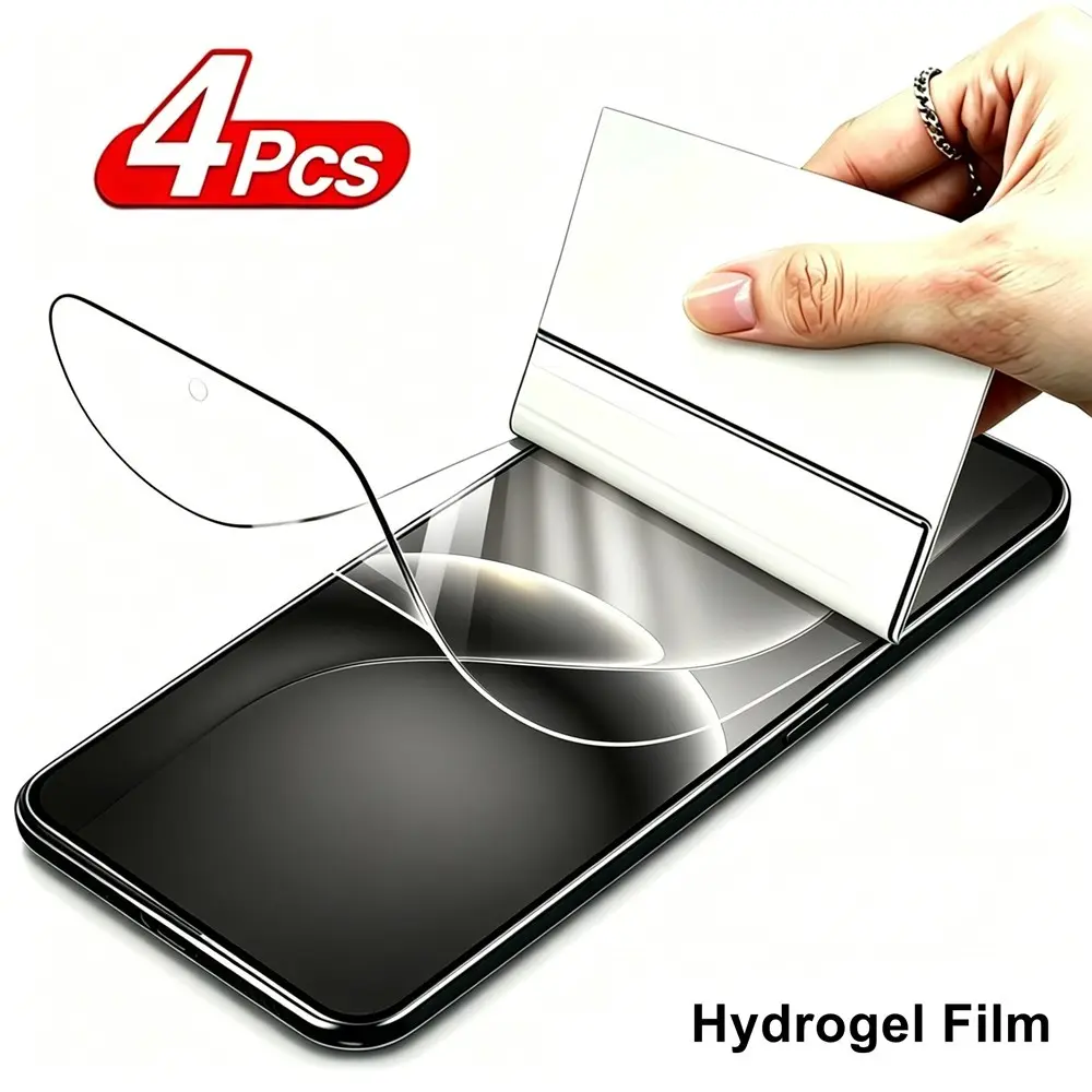 4Pcs HD Soft Hydrogel Film For Tecno Camon 50 50 Pro 4/5G 50 Ultra, Full Coverage Transparent Screen Protector Film For Tecno Camon 40 40 Pro / 30 30 Pro Touch Sensitive High Definition