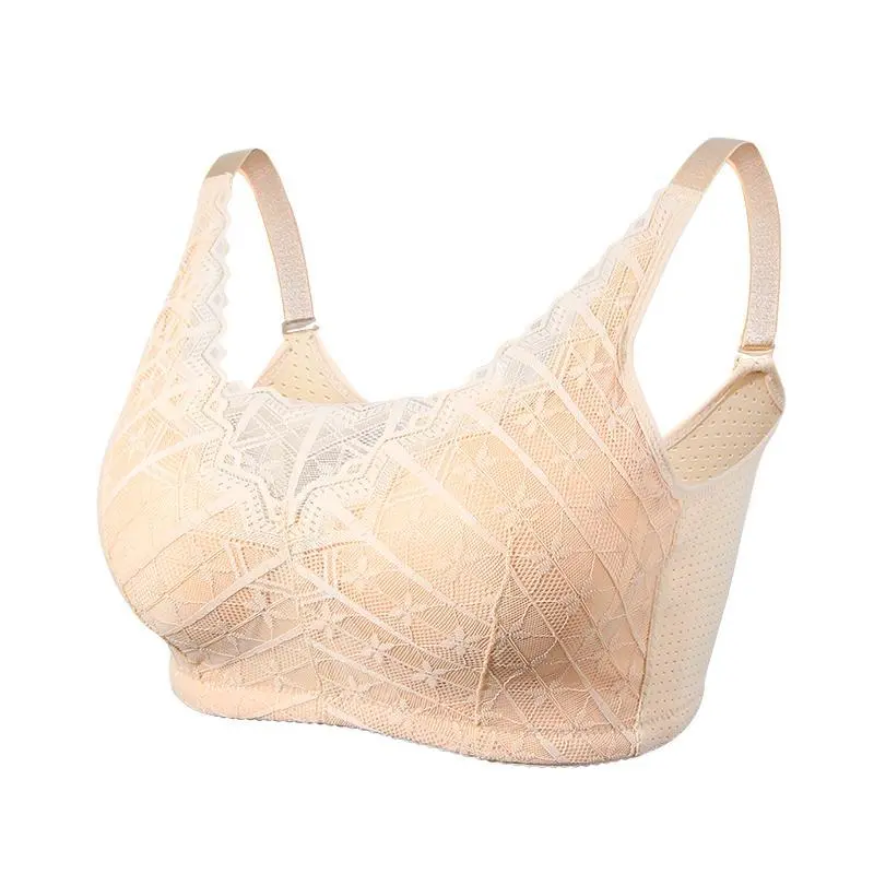 2566 Strong Breathability Mastectomy Bra Women with Pocket Breast Form Pads Included Adjustable Cotton Comfort  Large
