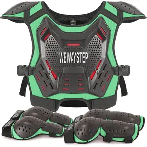 Kids Dirt Bike Motocross Motorcycle Protective Gear Suit - Body Armor Vest with Chest, Elbow and Knee Protector Pads