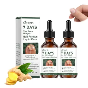 XIMONTH Tea Tree Ginger Nail Treatment,  7-Day Antifungal Nail Strengthener & Cuticle Repair Oil, Vegan, Fungus-Fighting Botanical Formula with Vitamin E for Brittle, Peeling Nails Strengthen & Protect Nails Naturally