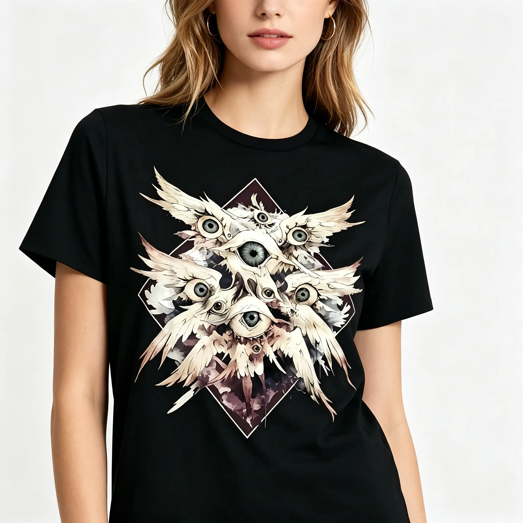 Biblically Accurate Angel Seraphim Ophanim Gothic Religious Graphic Unisex Tee |   All-Season Breathable Top