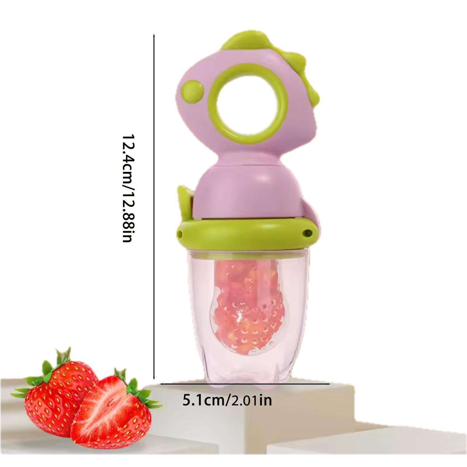 Silicone Fruit Teether, 1 Piece Rotating Push Type Fruit Feeder, Baby Fruit Feeder Pacifier, Baby Fruit Teether, Baby Food Supplement Feeder, Baby Teething Toy, Feeding, Cute, Newborn