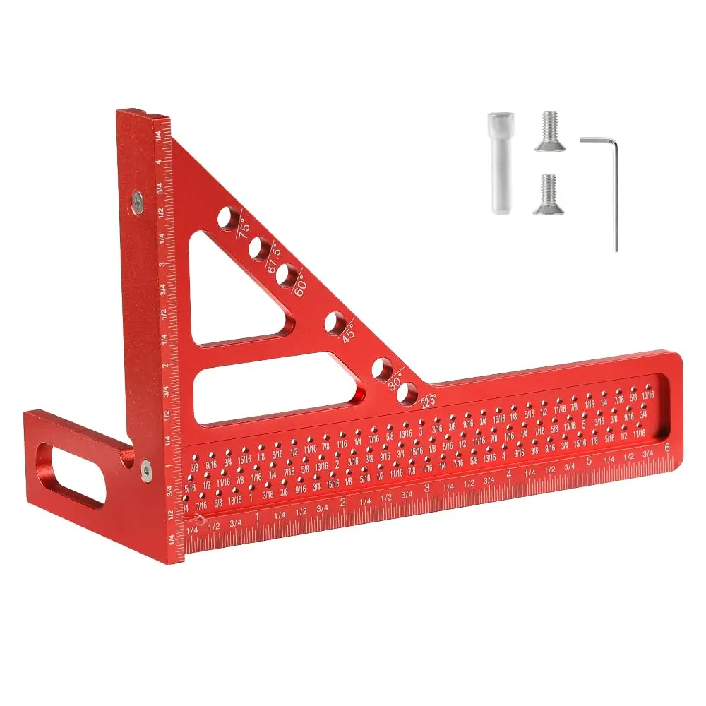 Multi-Angle Measuring Ruler,Extended Upgrade Version 22.5°-90°Woodworking Metal Layout,Marking, Alloy Square Tools with Angle Pin for DIY,Engineer,Carpenter,Construction