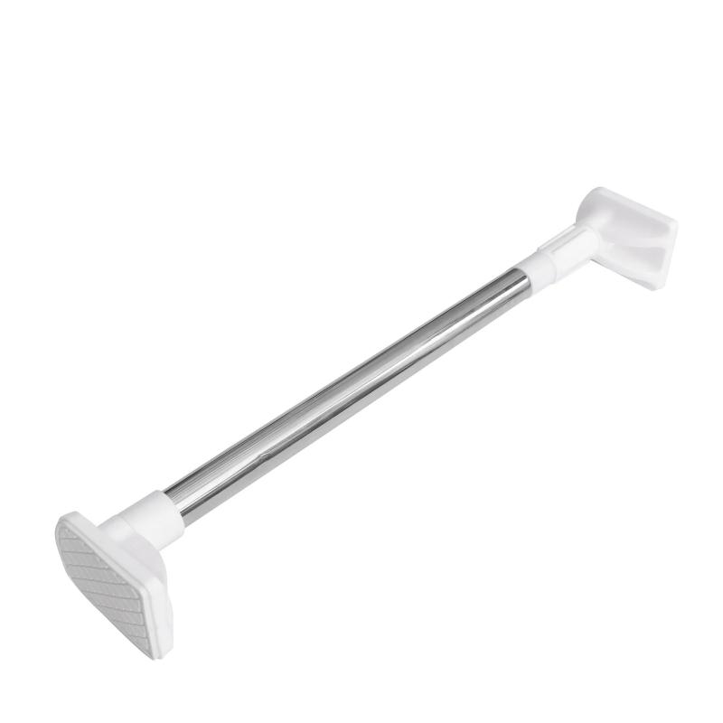 1Pcs Retractable Clothes Rail Telescopic Punch-Free Clothes Rod Household Multipurpose Hanger Rail Silver White