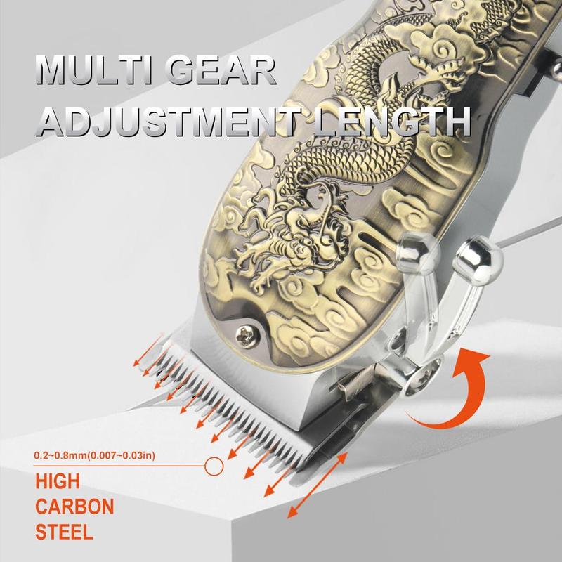 Professional Hair Clipper Set, 1 Box Rechargeable Hair Trimmer & T-blade Trimmer & Accessories, Hair Cutting Kit for Men, Barber Hair Clippers, Cordless Hair Trimmer, Multifunctional Hair Trimmer