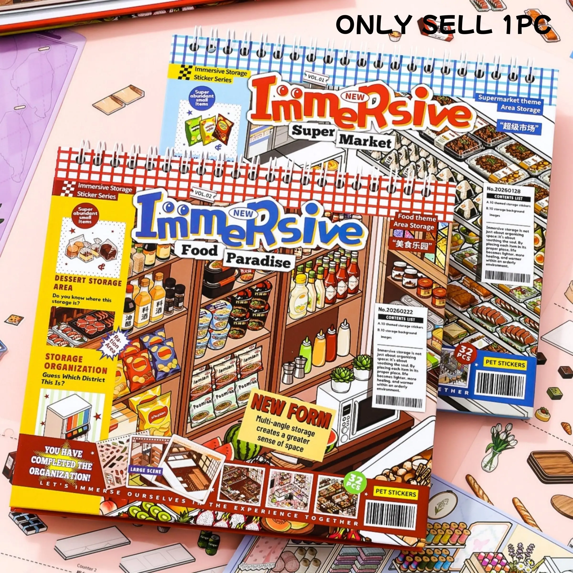 Sticker Book，Immersive Mini Scene DIY Sticker Book Set, Includes 10 Scene Cards, 20 Pet Stickers, 1 Coloring Page, Perfect for Beginners
