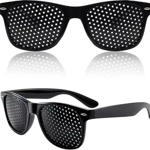 Anti-Fatigue Pinhole Vision Correction Glasses, Lightweight Portable PC Lenses, Eye Strain Relief, Ideal for Long Work Hours, Office Use, Eyeglasses
