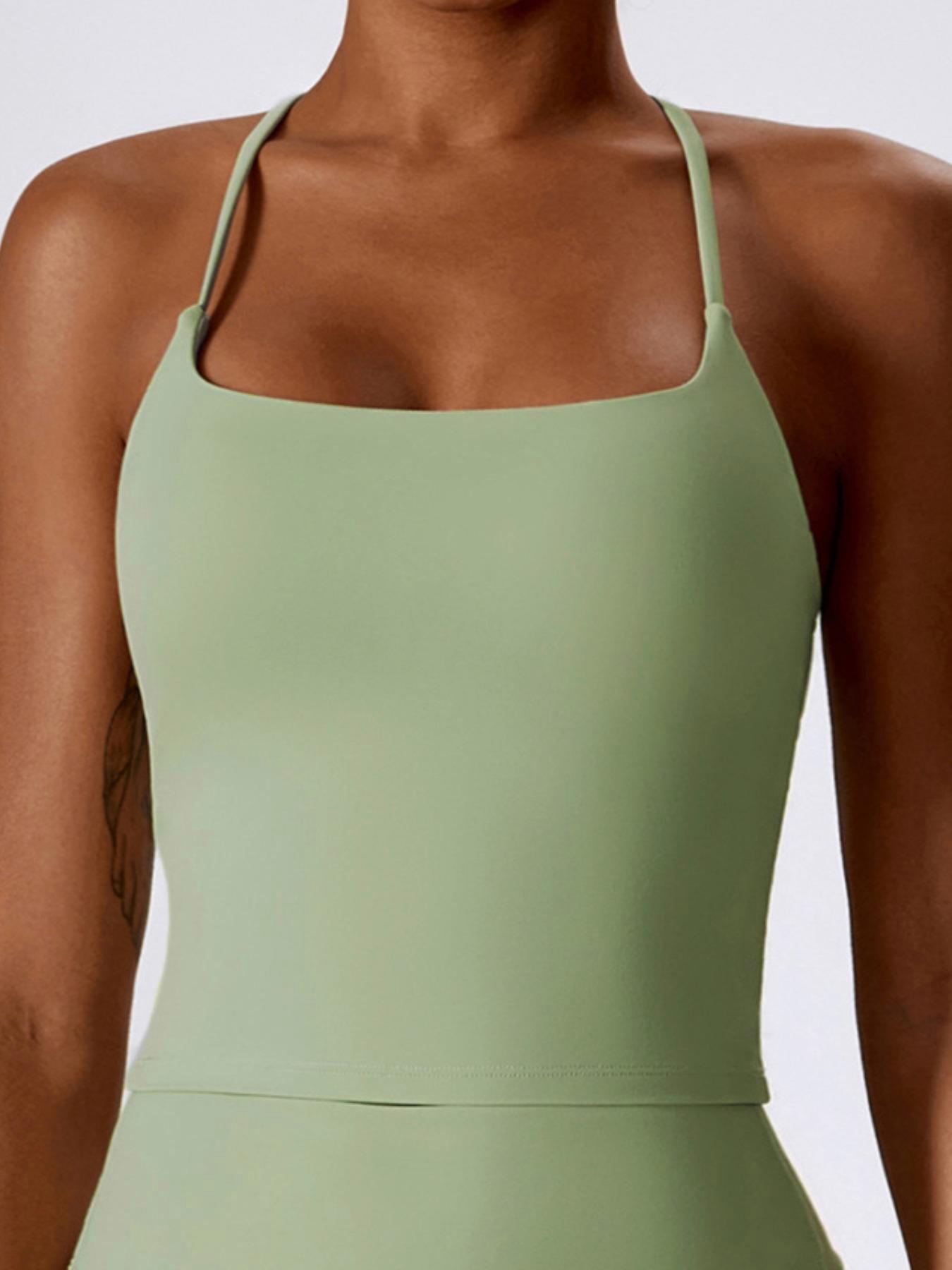 Criss-Cross Backless Sports Vest, Y2K Streetwear Running Vest, Casual Comfy Breathable Cami Top for Yoga, Running and Fitness, Sleeveless Workout Activewear for Summer, Sport Vests