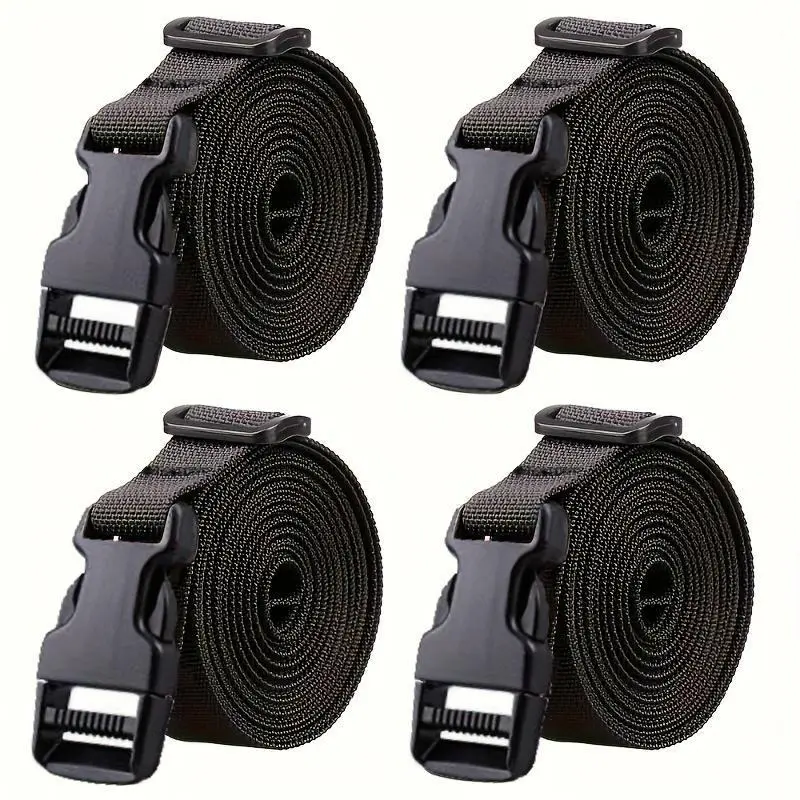 4pcs Nylon Luggage Straps Suitcase Belts Adjustable Backpack Straps durable Travel Accessory Bag Shoulder Straps For Heavy Cargo Lashing