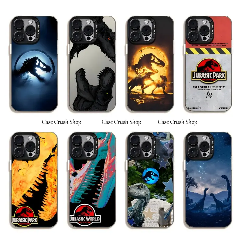 Cool Dinosaur World Jurassic Park Phone Cases For iPhone 17 16 15 14 13 12 Promax Pro Air Plus Black Matte Shockproof Protective Cover Protection Cellphone Protector