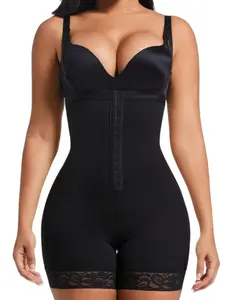 Women's Open Front Bodysuit, High Waist Three-Row Buckle, Adjustable Crotch Hook and Zip, Butt Lifter, Perfect Gift for Training
