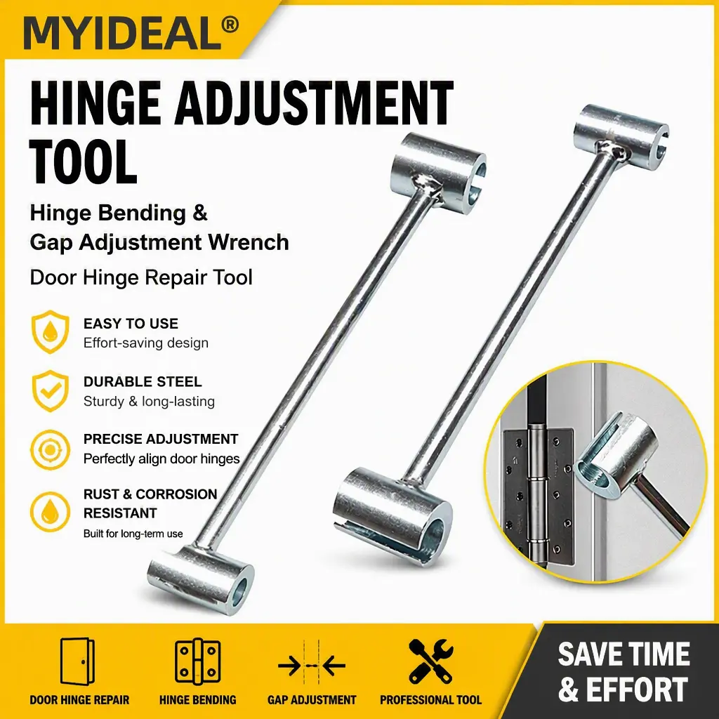 Door Hinge Adjustment Tool, Hinge Gap Adjusting Wrench, Steel Hinge Bender for Fix Uneven Door Gap