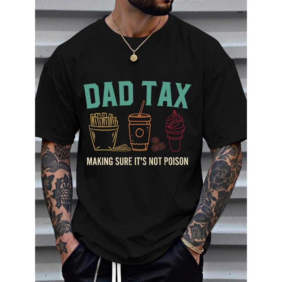 Manfinity Homme Plus Size Men Slogan Graphic Print Round Neck Short Sleeve Vacation Casual T-Shirt