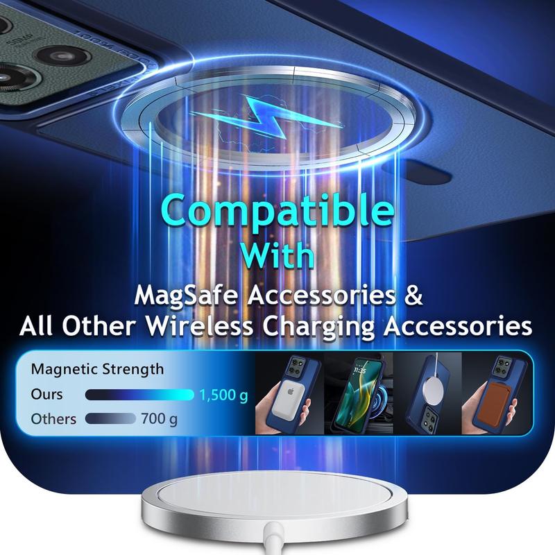 Magnetic for Motorola Moto-G-Play 2026 & Moto G 2025/2026 Case, Blue | Compatible with MagSafe, Translucent Matte Scratch-Resistant Back, Military-Grade Protection Shockproof Slim Phone Cover