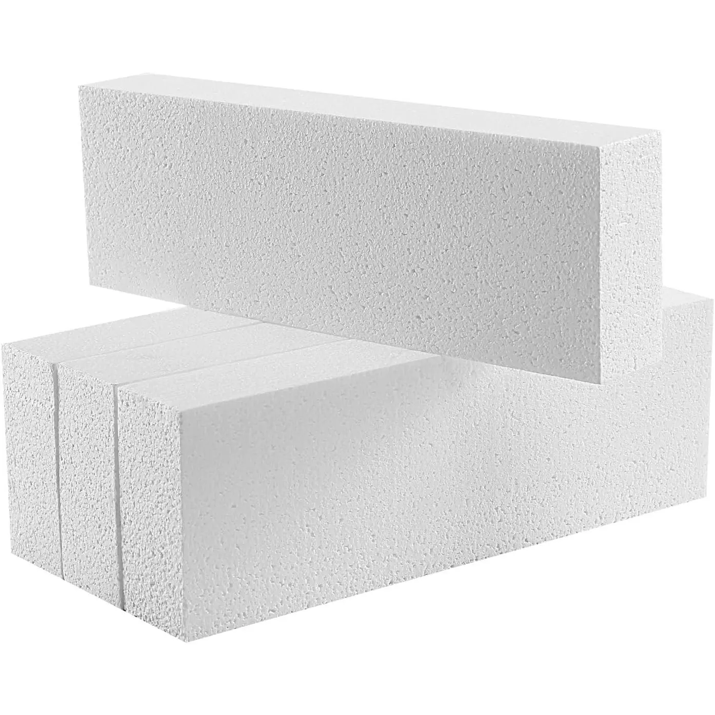 4pcs Craft Foam Blocks 4×12×2in Polystyrene Blocks, Used for Making Modeling Projects, Flower Arrangements, and DIY School and Home Art Projects, in White Color.