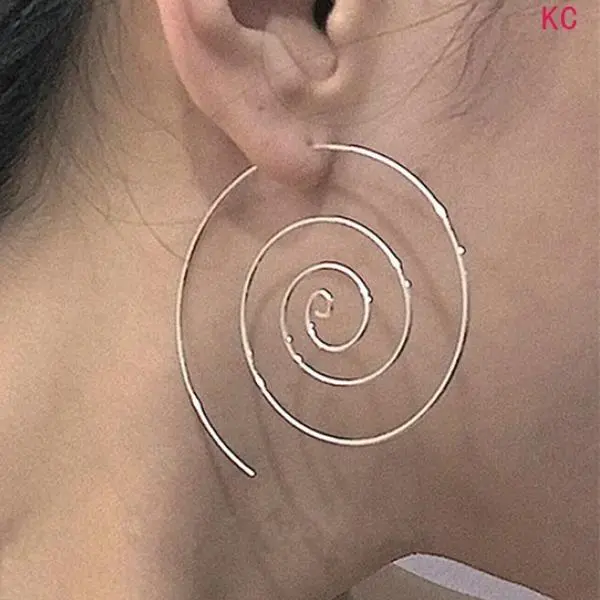 Threaded Spiral Stud Earrings, Creative Trendy Ear Jewelry For European And American Daily Fashion Matching