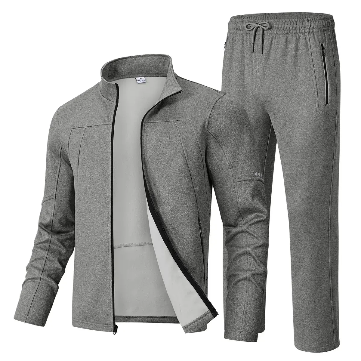 Men's Fleece Lined Tracksuits 2 Piece Set Casual Sweatsuits for Men Winter Jogging Suit Track Suits Outfit Casual