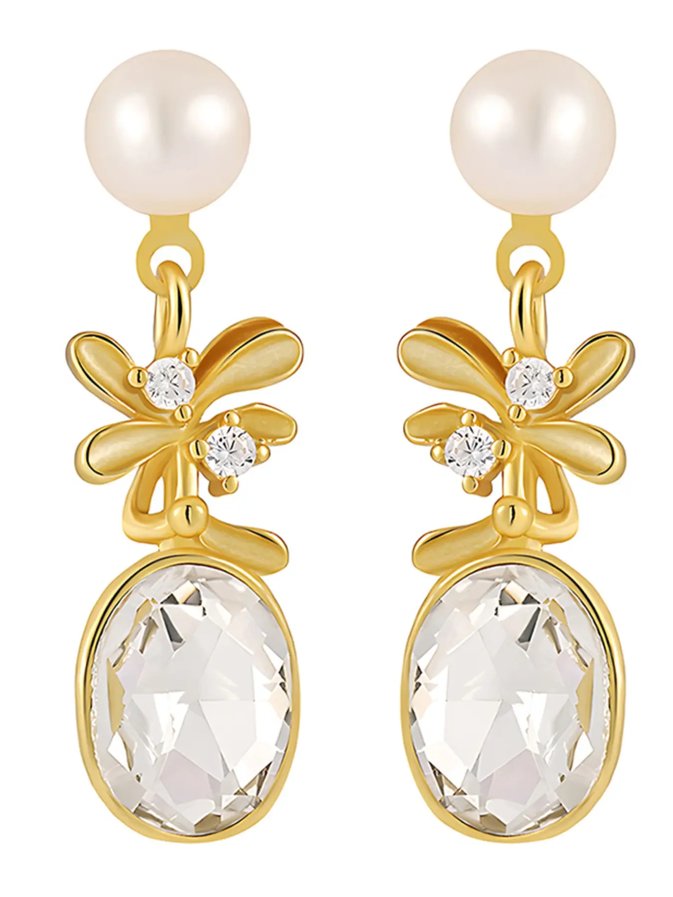 Unique Original Design S925 Silver Earrings, Pearl and Diamond Pineapple Style, Unisex Luxury Jewelry, High-End Fashion Accessories