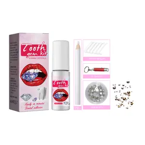 Tooth Gem Kit with UV Adhesive, Removable Crystal Tooth Jewelry Set for Sparkly Smile Decoration & Easy Cosmetic Styling