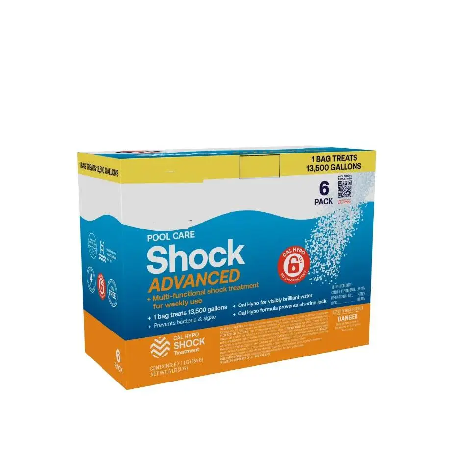 6 lb Pool Shock Treatment High-Efficiency Granular Chlorine 6-Pack for 13500 Gallons