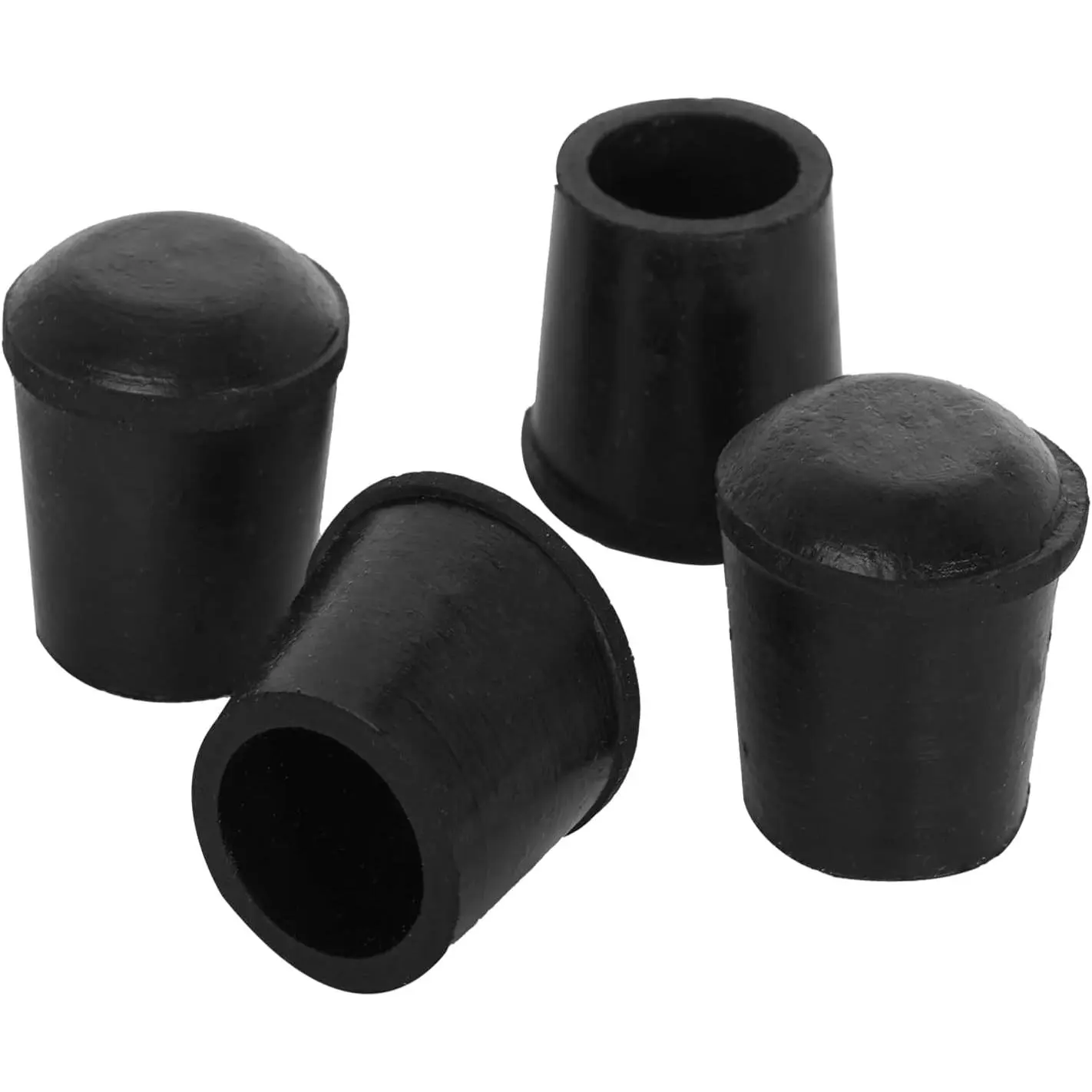 4 count Black Round Rubber Chair  Caps Tips, Vinyl Rubber End Kits, Soft  Table  Cover, Anti Slip Floor Protector, 3/8 inch (10mm)