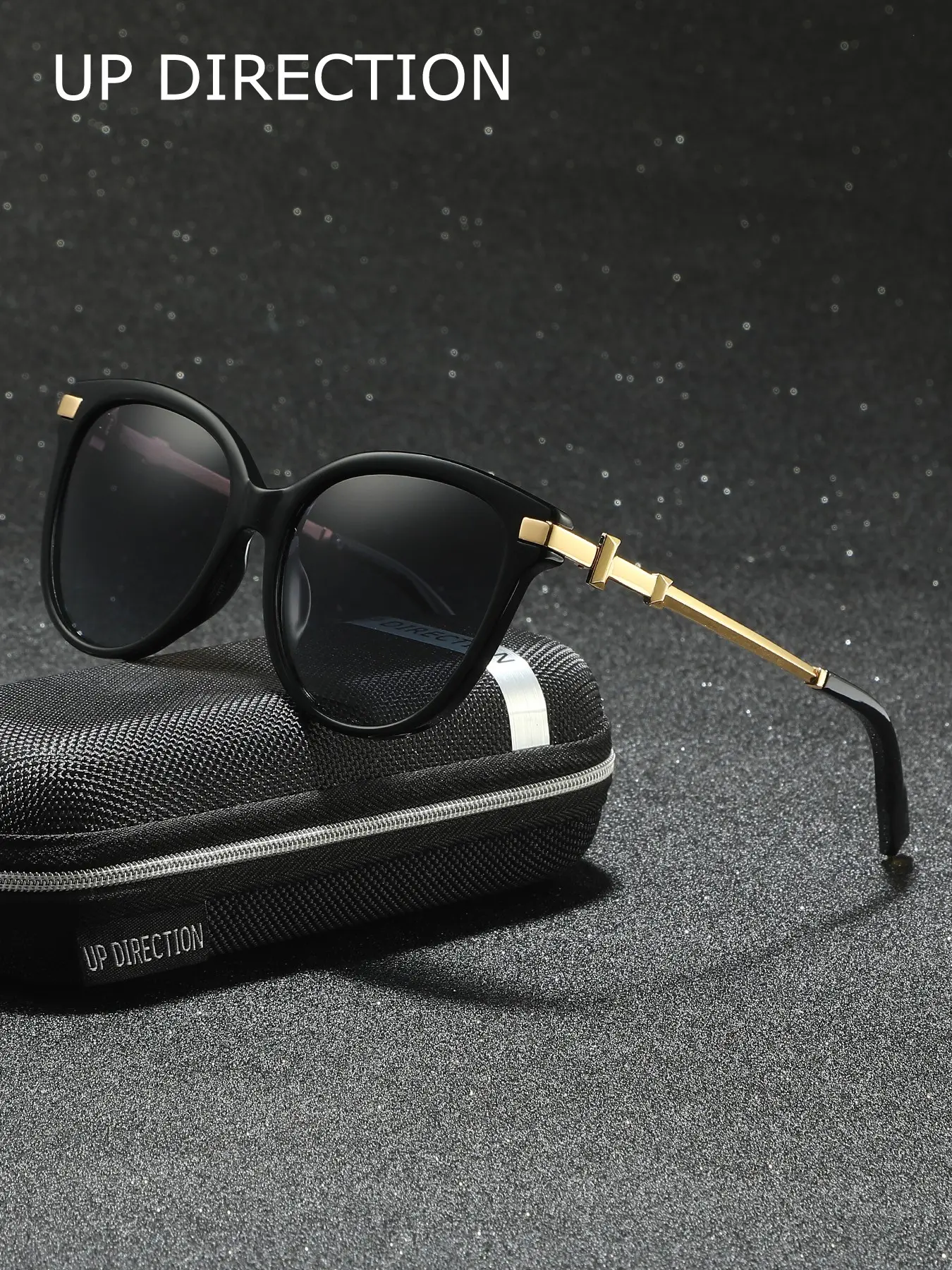 Up Direction  Luxury Cat Eye Sunglasses Chic Designer Style Polarized UV Protection Fashion Eyewear Beach Vacation Party Must Have Look
