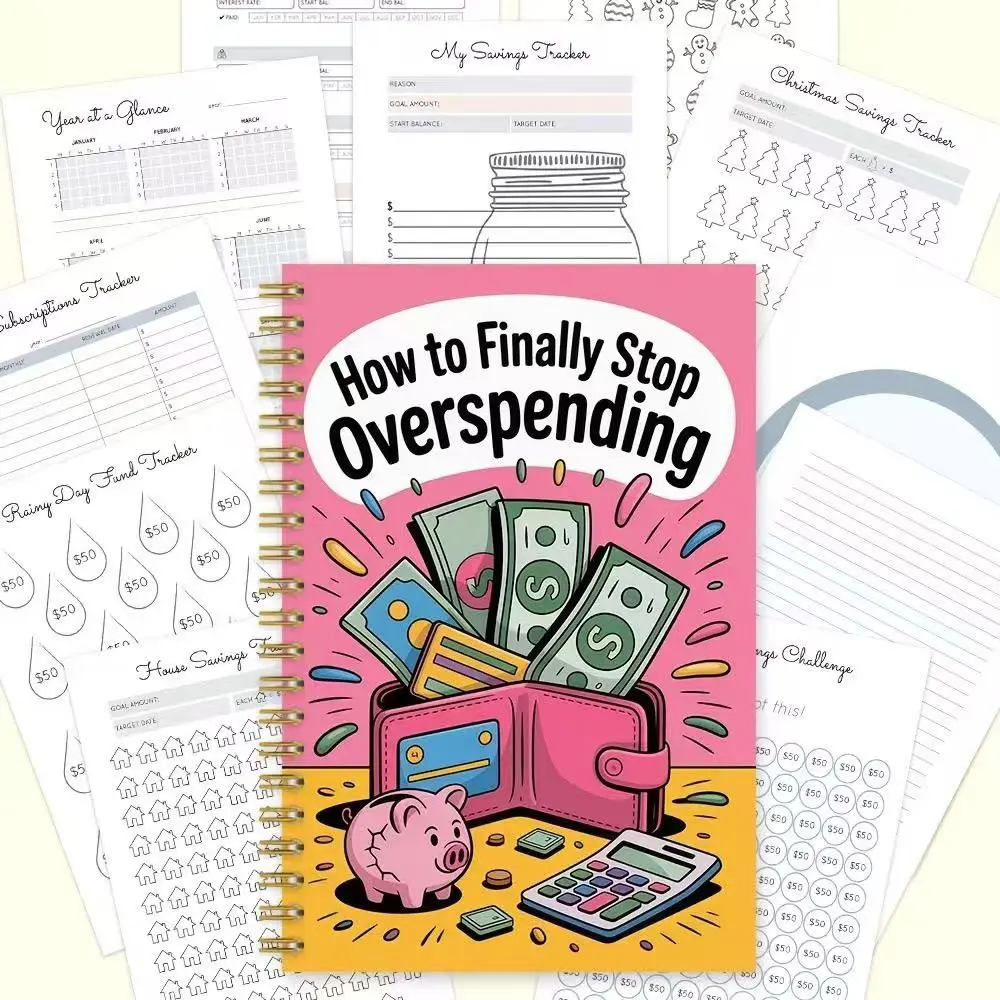 Personal Finance Journal, Planner Notebook, Budgeting Tool for Savings & Expenses Tracking, Goal Setting & Progress Visualization, Ideal for Young Professionals & Students
