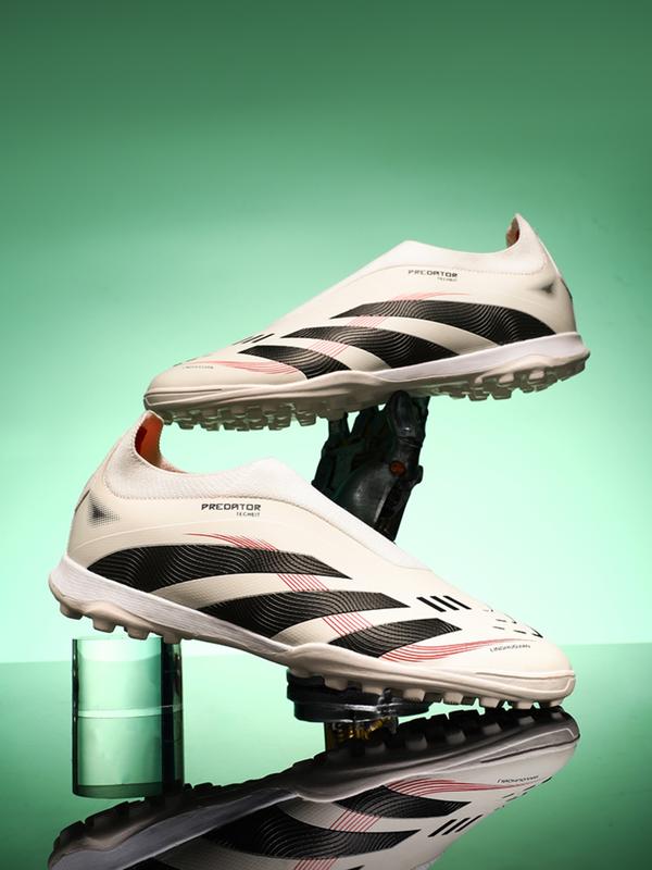 Laceless Stud Soccer Shoes, Suitable for Various Environments, PU Material + Flyknit, Rubber Sole, Strong Grip, Comfortable Lining