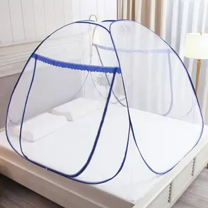 Pop-up Mosquito net Double Bed,L79x W59 x H59 in Double Door Zip Portable Tent Travel Mosquito net Free-Standing use  Compartment to Install Suitable for Bedroom no Hooks,L200*W150*H150CM