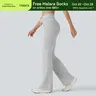 Halara High Waisted Drawstring Stripe Flare Yoga Pants with Pockets