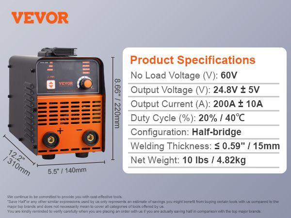 VEVOR ARC Stick Welder 110/220V 120/160A 2in1 Lift TIG Welding Machine Start VEVOR ARC Stick Welder 110/220V 120/160A 2in1 Lift TIG Welding Machine Start