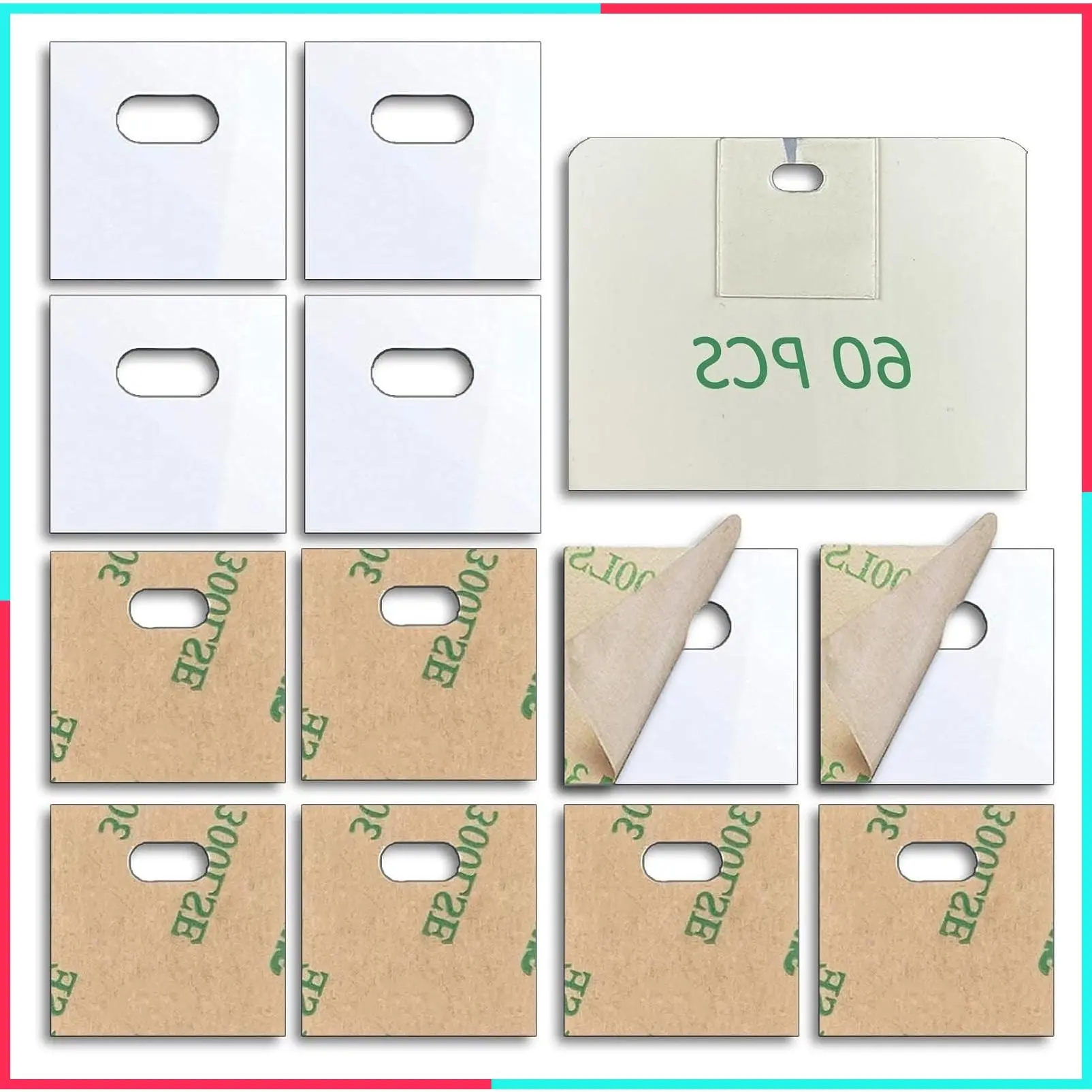60 PCS Clear Vertical Blind Repair Tabs Kit - Snap-in Replacement Slats Panels Parts for Vertical Blinds