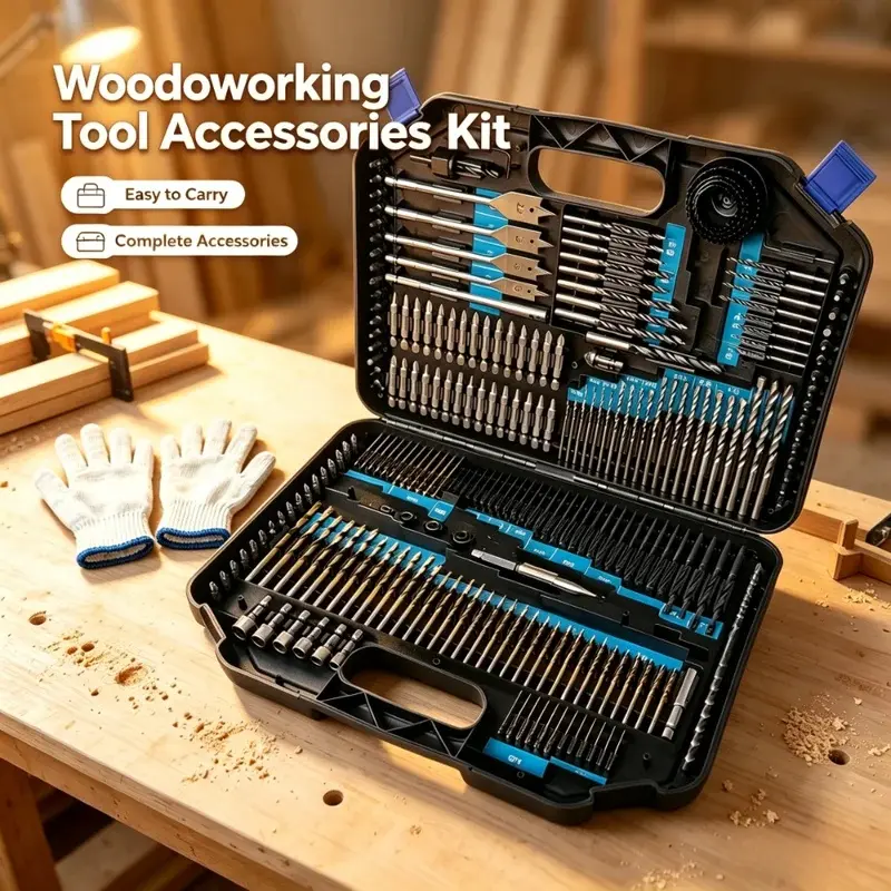 246-Piece HSS Twist Drill Bit Set With Titanium Coating For Wood And Metal Cutting Drilling And Polishing